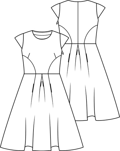 Knipmode 1811-10 jurk
