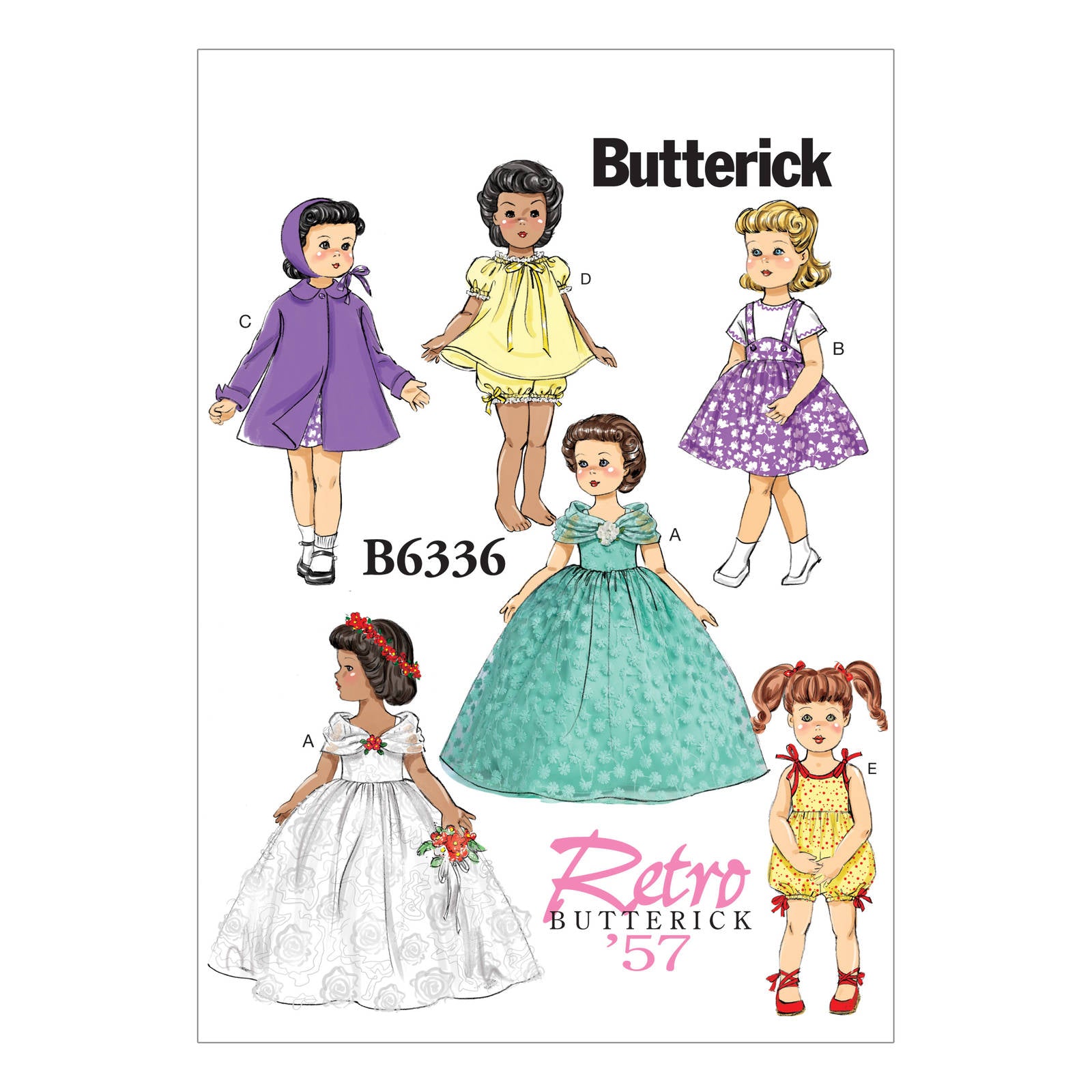 Butterick - B6336 Poppenkleertjes