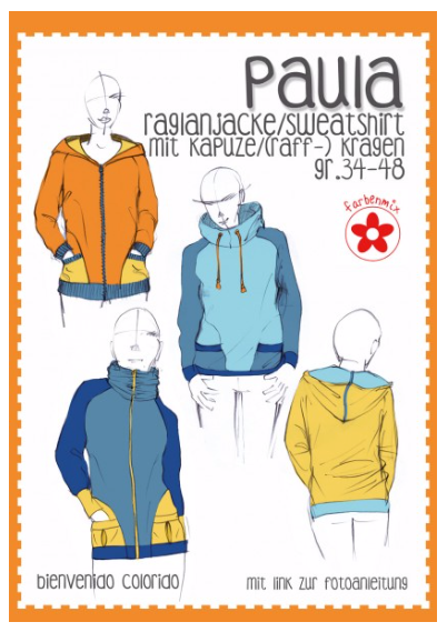 Farbenmix - Puala raglanjacke/sweatshirt