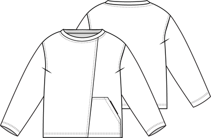KNIPkids 0223 - 15 - Sweater - Modeltekening