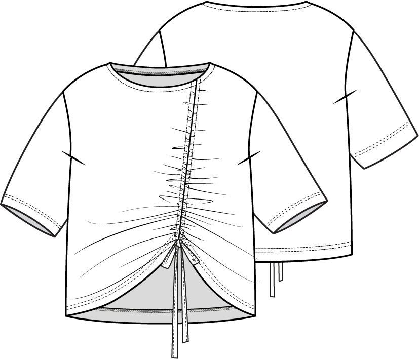 KNIPkids 0223 - 16 - T-shirt - Modeltekening