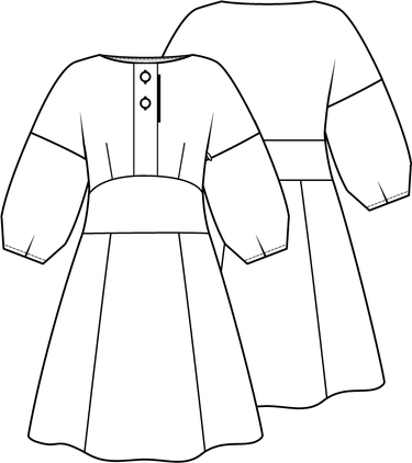 Knipmode 2204-11 jurk