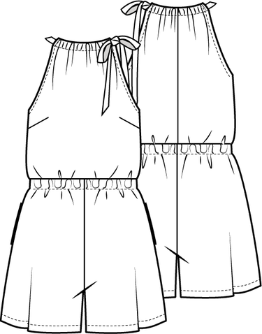 Knipmode 2206-03 korte jumpsuit
