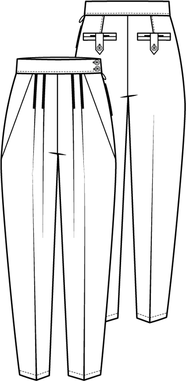 Knipmode 0922 - 07 - Broek modeltekening