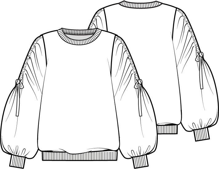 Knipmode 0123 - 05 - Sweater modeltekening