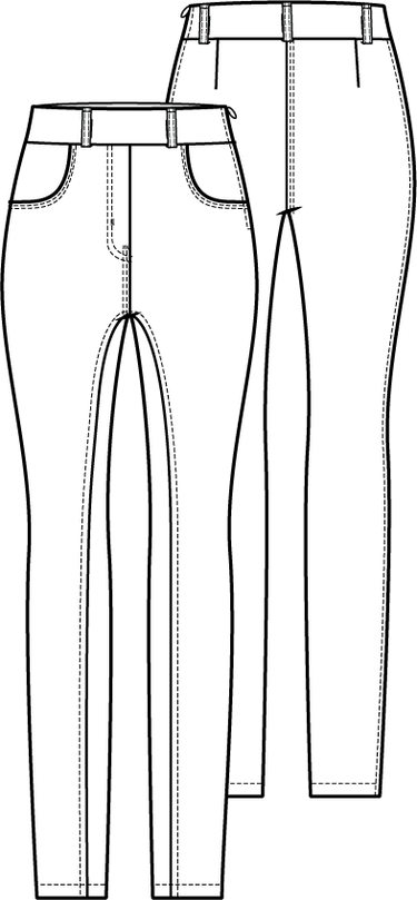 Knipmode 1022 - 07 - Broek modeltekening