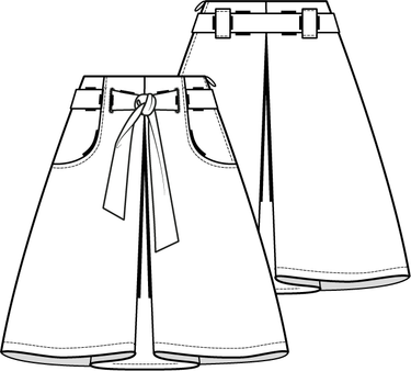 Knipmode 1022 - 14 - Rok modeltekening