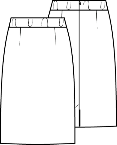 Knipmode 1022 - 29 - Rok modeltekening