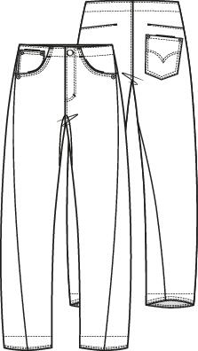 Knipmode 2111-01 broek