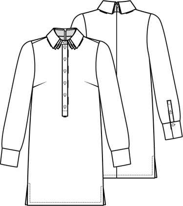 Knipmode 1122 - 09 - Jurk modeltekening