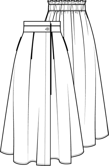 Knipmode 1122 - 14 - Rok modeltekening