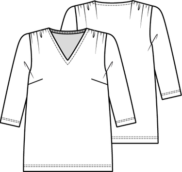 Knipmode 1122 - 20 - T-shirt modeltekening
