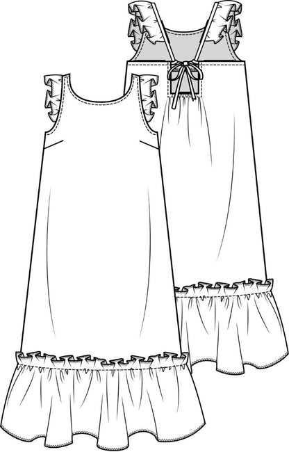 Knipmode 1907-01 jurk Mini Me