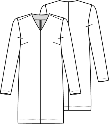Knipmode 0223 - 07 - Jurk modeltekening