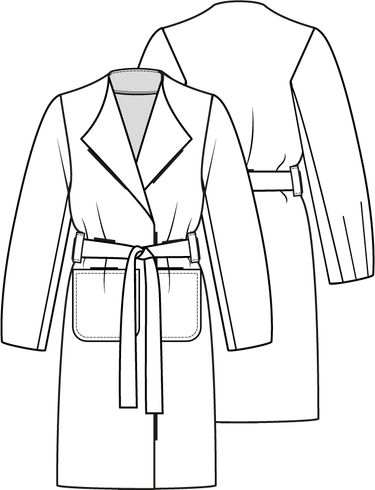 Knipmode 0223 - 13 - Vest modeltekening