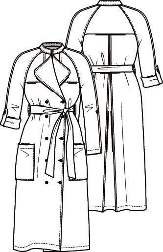 Knipmode 2002-19 trenchcoat