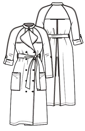 Knipmode 2002-20 trenchcoat/jurk