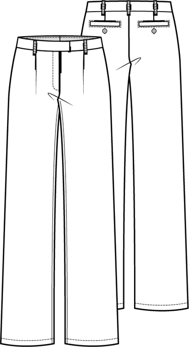 Knipmode 0323 - 02 - Broek Modeltekening