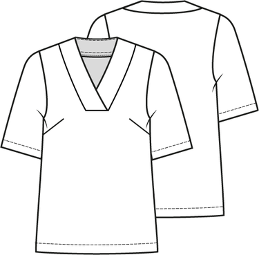 Knipmode 0323 - 16 Top - Modeltekening