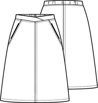 Knipmode 0323 - 24 Rok - Modeltekening