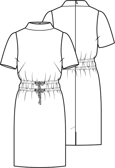Knipmode 0323 - 25 Jurk - Modeltekening