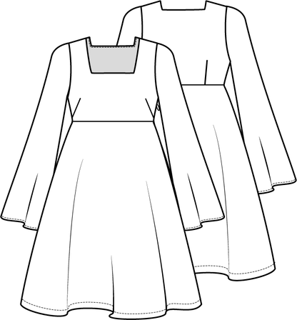Knipmode 2205-10 jurk