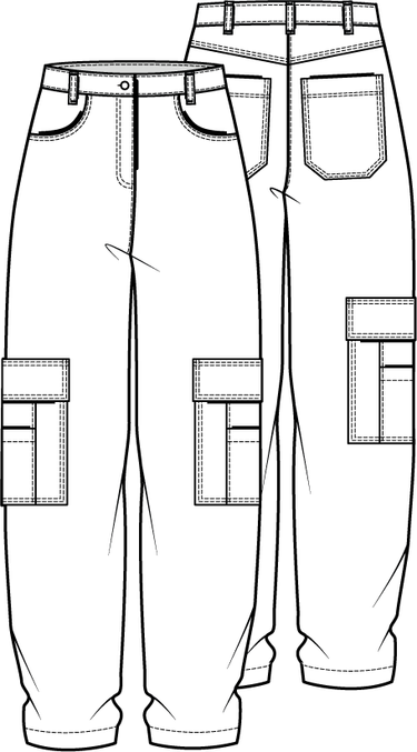 Knipmode 0523 - 19 - Broek - Modeltekening