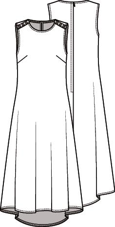 Knipmode 2107-18 jurk