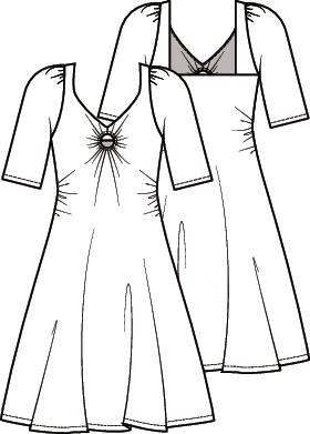 Knipmode 2108-19 jurk
