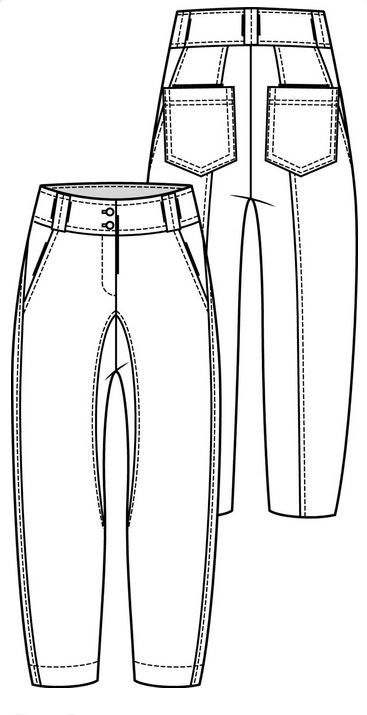 Knipmode 1906-22 broek
