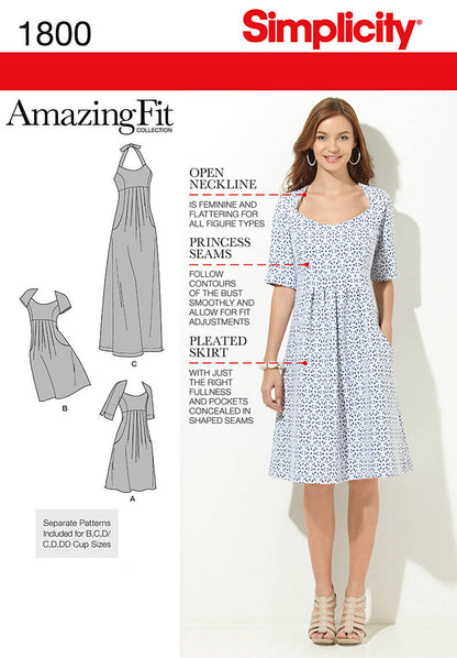 Simplicity - 1800 Amazing Fit jurk in 3 variaties.